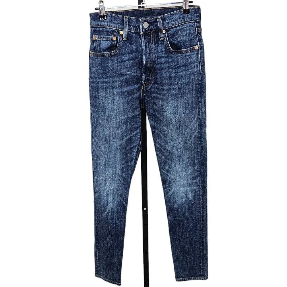 Levi's Womens 501 Skinny Jeans Button Fly High  Rise Blue Size 25